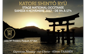 Stage National de Katori Shintô Ryû à Tarbes